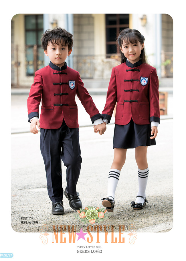 中式礼服经典中国红，幼儿园中式礼服国学风