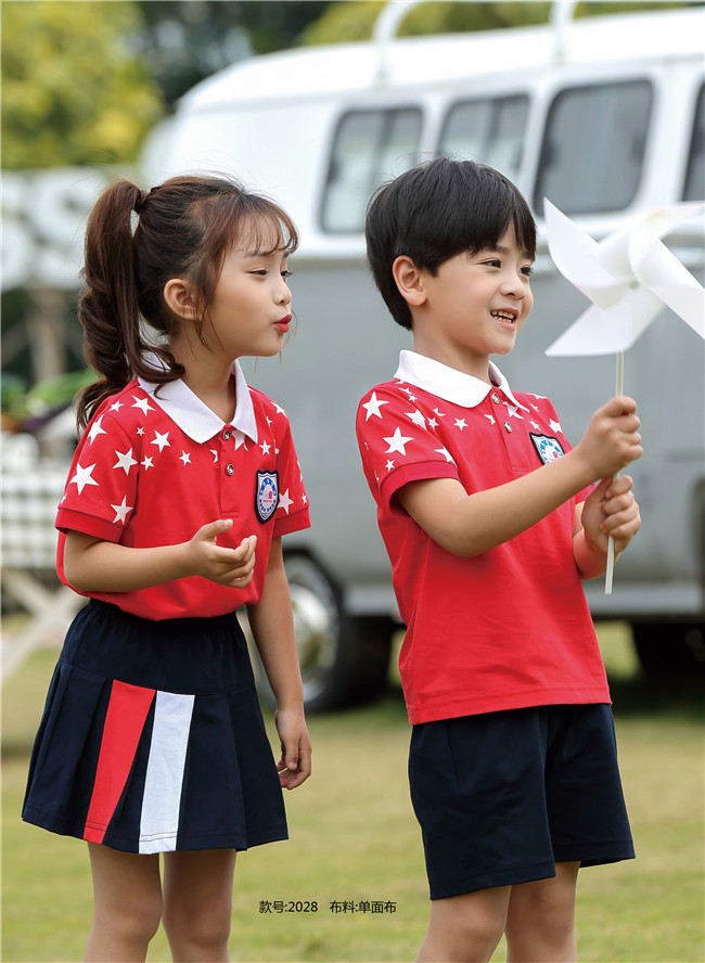 中国星红色款幼儿园园服